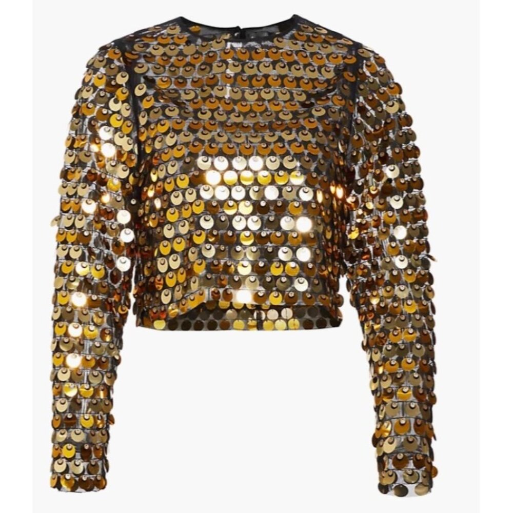 Line & Dot Mina Sequined Top NWT Small